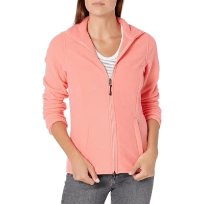 Image de Amazon Essentials Veste polaire douce à fermeture éclair intégrale pour femme (disponible en grande taille), rose corail, taille S