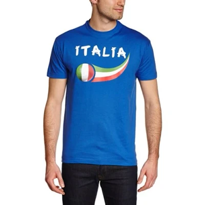 Image de Supportershop Italie T Shirt supporter Adulte Bleu Royale FR : L (Taille Fabricant L)