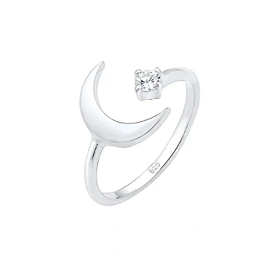 Afbeelding van Elli HALF MOON Astro Ring silvercoloured, Dames, Maat: 54, Silver coloured