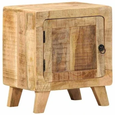 Image de vidaXL Table de chevet 40x32x46 cm bois manguier massif brut4104511