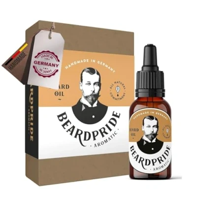Afbeelding van BEARDPRIDE Beard Oil Men Aromatic, de originele baardolie van barbier, onze maakt baard zacht, 100% natuurlijke oliën, voor mannen