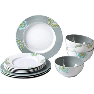 Afbeelding van Brunner Sandhya melamine servies, 12 delig, antislip