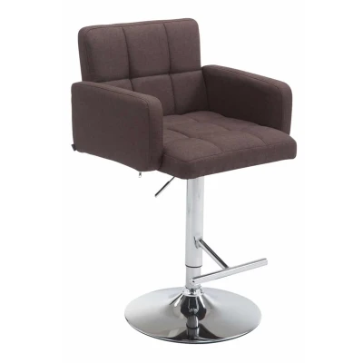 Afbeelding van Barkruk Mosjoen Stof Chrome frame Bruin