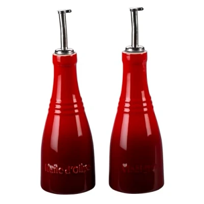 Afbeelding van LE CREUSET Aardewerk Olie en azijnset 0,24l Rood