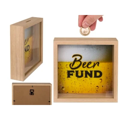 Afbeelding van Out Of The Blue Houten Spaarpot Beer Fund