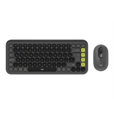 Image de Logitech POP Icon Combo Ensemble clavier et souris sans fil Bluetooth LE QWERTY Espagnol graphite, vert