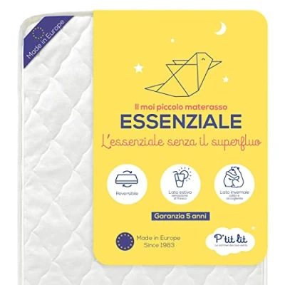 Image de P&#039;tit Lit Matelas Enfant/Bébé Indispensable 70x140 cm Climatisé : 1 face Été / Hiver Oeko Tex® Fabrication Française