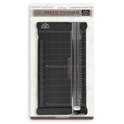Afbeelding van Stamperia Papiersnijder voor scrapbooking, kaarten maken, enz. Robuust platform, imperiale en metrische metingen, inclusief twee messen schoon nauwkeurig snijden, perfect