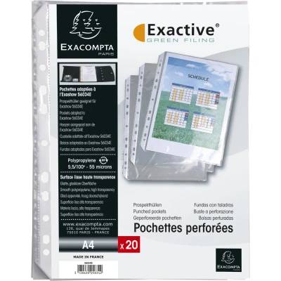 Afbeelding van Exacompta 5834E 5x Sachet 20 poch. perf
