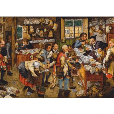 Afbeelding van Pieter Breughel Betaling van de tienden (1000 stukjes, kunst puzzel )