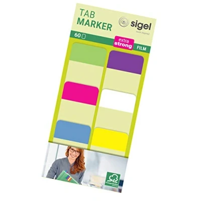 Afbeelding van Sigel Plakmarker HN203 Groen, Geel, Pink, Blauw, Violet, Wit