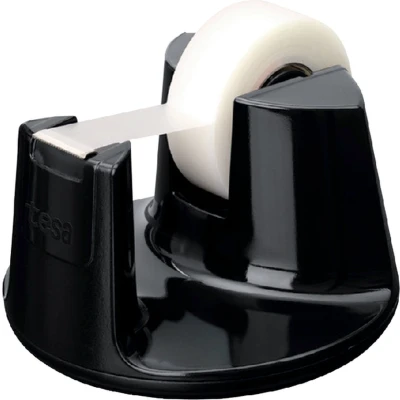 Afbeelding van Tesa Plakbandafroller Easy Cut Compact, Voor Rollen Van Ft 33 M X 19 Mm, Zwart