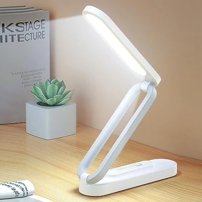 Afbeelding van Nizirioo Draadloze led bureaulamp, opvouwbaar, dimbare tafellamp met 3 helderheidsniveaus, oogvriendelijke tafellamp, leeslamp oplaadbaar via USB, bediening