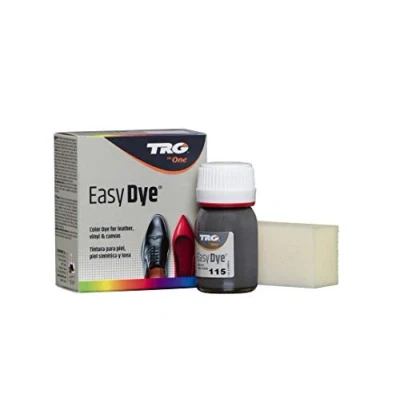 Afbeelding van TRG The One Kleuring voor leren schoenen en accessoires van leer, canvas kunstleer met sponsapplicator Easy Dye, 25 ml, Donkergrijs 115
