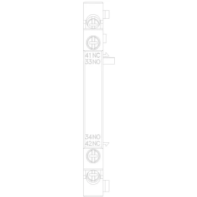 Afbeelding van Siemens 3RV2901 1A Hulpschakelblok 1 stuk(s) Schakelspanning (max.): 400 V/AC (b x h d) 9.5 90 70 mm