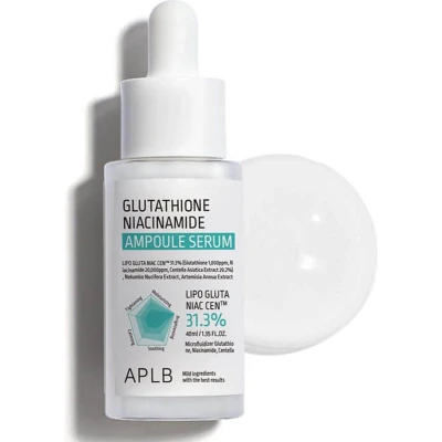 Afbeelding van ALPB 40 ml Serum 1000ppm Glutatthione Niacinamide Ampoule Diep Hydraterend Gladde Huid