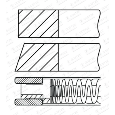Afbeelding van GOETZE ENGINE 08 437700 00 Zuigerveer 78 NISSAN: Qashqai / Qashqai+2 I, MICRA 3