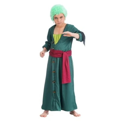 Afbeelding van Chaks One Piece Lorenor Zoro piratenkostuum voor kinderen, maat 128 152