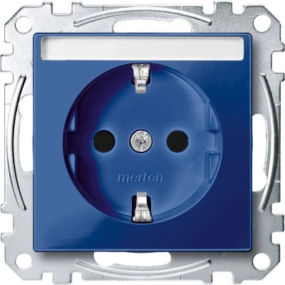 Afbeelding van Merten MEG2302 0378 Wandcontactdoos System M Blauw