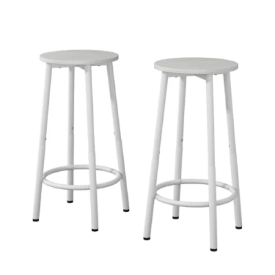 Afbeelding van Vicco Edmonton Barkrukken set van 2 31.5 x 64 cm delen Wit