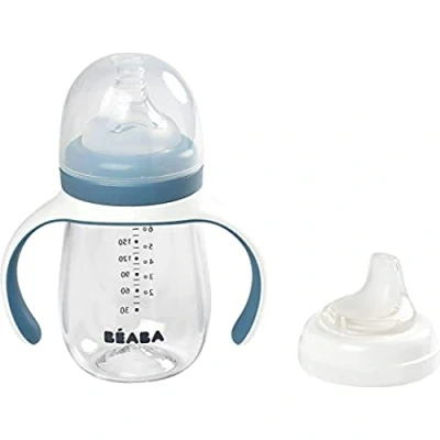 Afbeelding van Béaba Oefenbeker 2 in 1 210 ml Licht blauw