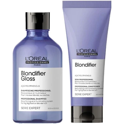 Afbeelding van L&#039;Oréal Serie Expert Blondifier Shampoo 300ml + Conditioner 200ml bundel/set/pakket