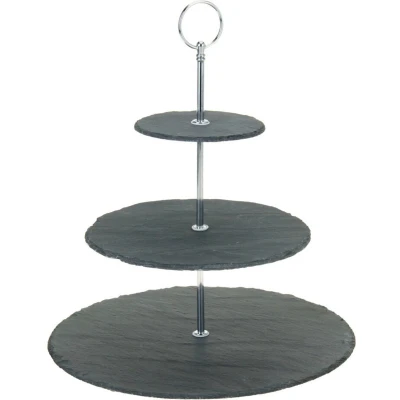 Afbeelding van Etagere 3 laags leisteen