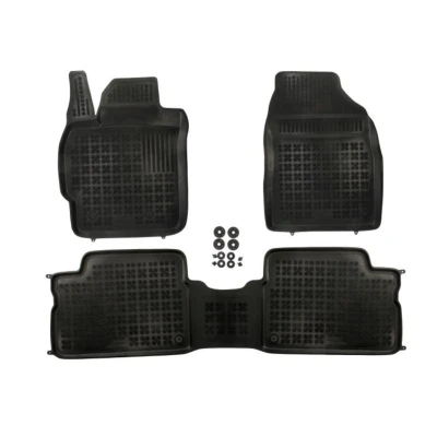 Afbeelding van REZAW PLAST 201401 Vloermatset Rubber voor en achter 3 Zwart Op maat gemaakt TOYOTA: Auris Hatchback