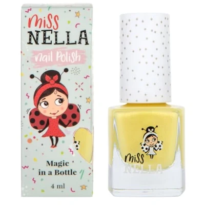Afbeelding van Miss Nella Summer Collection Banana Split Special Yellow Pastel Nail Polish voor kinderen, met peel off, op water gebaseerde en geurvrije formule