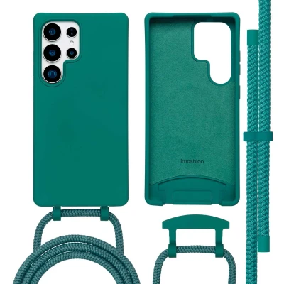 Afbeelding van imoshion Color Backcover met afneembaar koord MagSafe voor de Samsung Galaxy S25 Ultra Donkergroen