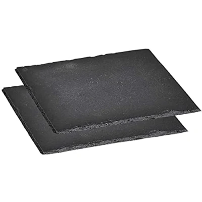 Afbeelding van Set van twee dessertborden leisteen, afmetingen: 20 x cm