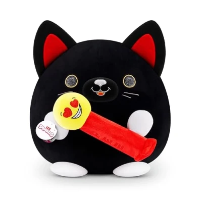 Afbeelding van Snackles Zuru Pluche kat zwart 35 cm met licentie snack accessoires merk zwarte
