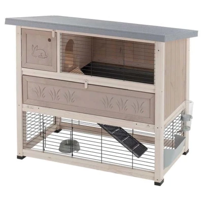 Afbeelding van Ferplast Konijnenhok Ranch 120 Plus Dierenverblijf 117x69x101 cm Grijs