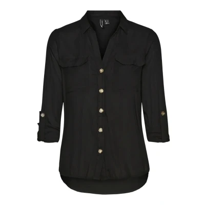 Afbeelding van Vero Moda Bumpy NEW NOOS Overhemdblouse, Dames, Maat: XXL, Black