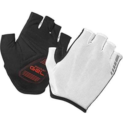 Afbeelding van GripGrab Solara Mesh Padded Korte Vinger Zomer Fietshandschoenen Zondoorlatend met Padding Wit Unisex Maat XXL