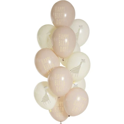 Afbeelding van Ballonnen Set Birthday Giraffe 33cm 12 stuks