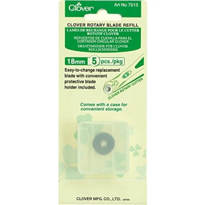 Afbeelding van clover 5 x 18 mm roterende messen van staal, zilverkleurig, stuks