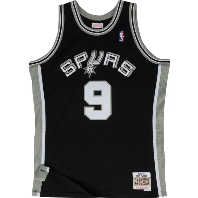 Afbeelding van Mitchell &amp; Ness NBA SAN Antonio Spurs Swingman 2001 TONY Parker Fanartikel, Heren, Maat: Small, Black