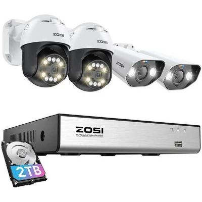 Afbeelding van ZOSI C296*2+C182*2+NVR+2T Camera