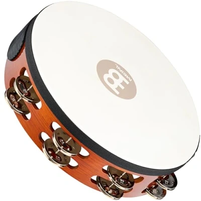 Afbeelding van Meinl veltambourine TAH2AB, Steel Jingles Tamboerijn