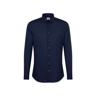 Afbeelding van Seidensticker Business KENT Zakelijk overhemd, Heren, Maat: 36, Dark blue