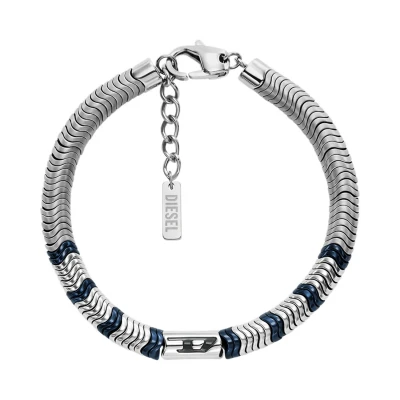Afbeelding van Diesel DX1572931 Heren Armband 18.3cm Zilverkleurig