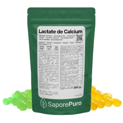 Afbeelding van Saporepuro Calciumlactaatpoeder 250 g ideaal voor sferificatie in de moleculaire keuken