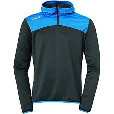 Afbeelding van Kempa Emotion 2.0 Hoody met 1 4 Rits Kind Antraciet Blauw Maat 116