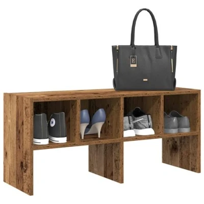 Image de vidaXL Étagère à chaussures empilable vieux bois 89,5x30x40 cm858853