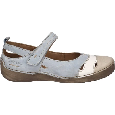 Afbeelding van Josef Seibel Fergey Ballerina&#039;s met enkelbandjes, Dames, Maat: 37, Skyblue multi Leer