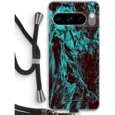Afbeelding van Case Company® hoesje met Koord geschikt voor Google Pixel 8 Pro Ice Age Telefoonhoesje Zwart Bescherming aan alle Kanten en Over de Schermrand