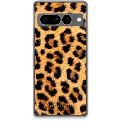 Afbeelding van Case Company® hoesje geschikt voor Google Pixel 7 Pro Luipaard Soft Cover Telefoonhoesje Bescherming aan alle Kanten en Schermrand