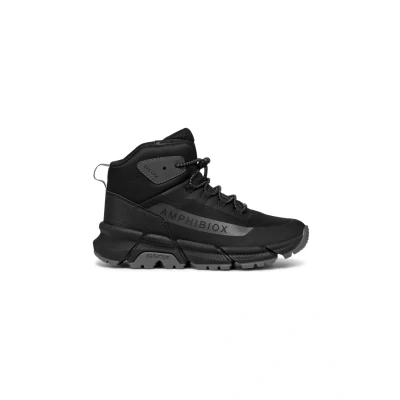 Afbeelding van Geox J Flexyper PLUS Sneakers hoog voor kinderen, Maat: 29, Black dark grey Textiel/ synthetisch