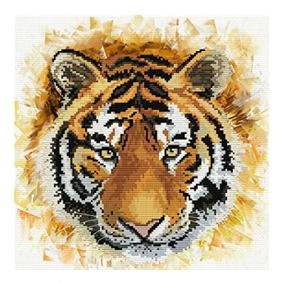 Afbeelding van Tiger Charge voorbedrukt Needleart World